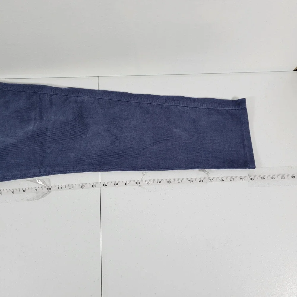 Peter Millar Mens‎ Corduroy Pants Blue Straight Leg Casual Dress Size 35x30